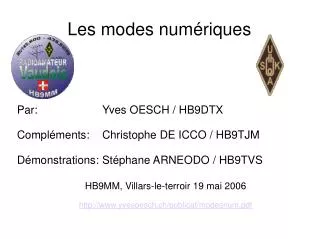 les modes num riques