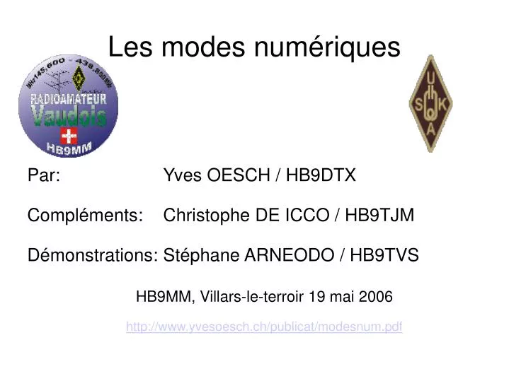 PPT - Les Modes Numériques PowerPoint Presentation, Free Download - ID ...