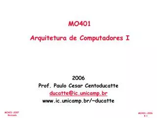 mo401 arquitetura de computadores i