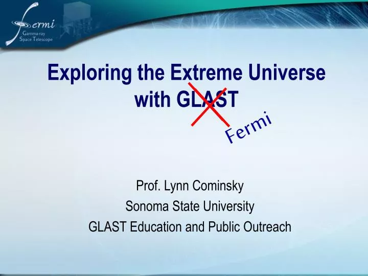 exploring the extreme universe with glast