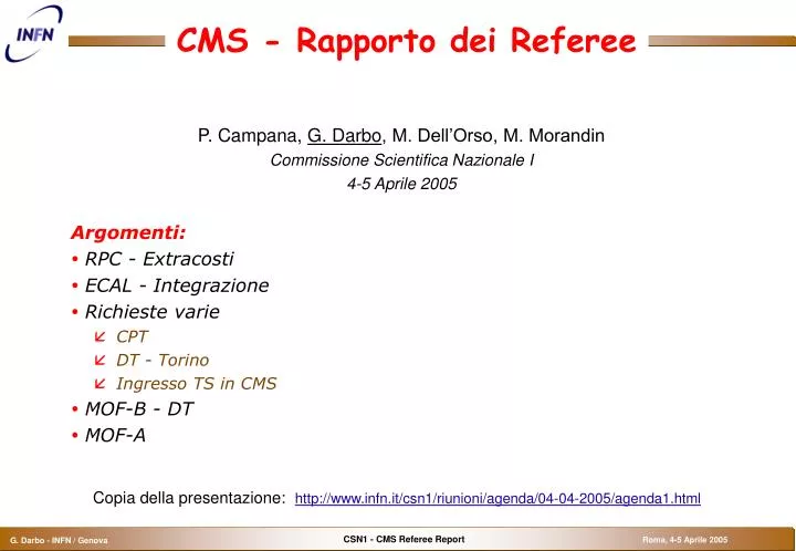 cms rapporto dei referee