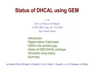 Status of DHCAL using GEM