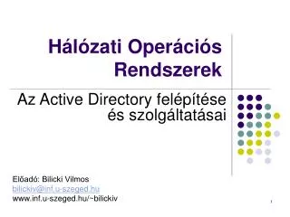 h l zati oper ci s rendszerek