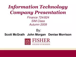 Information Technology Company Presentation