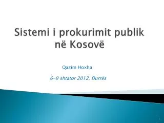 sistemi i prokurimit publik n kosov
