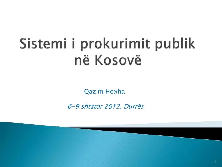 sistemi i prokurimit publik n kosov