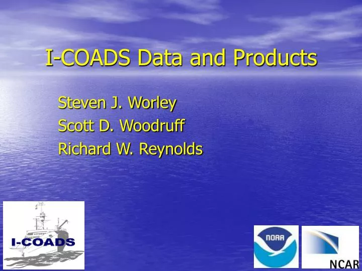 i coads data and products