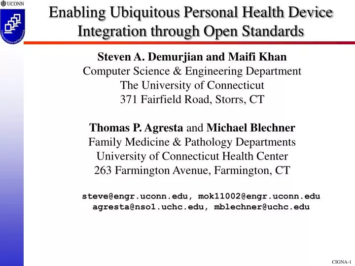 enabling ubiquitous personal health device integration through open standards