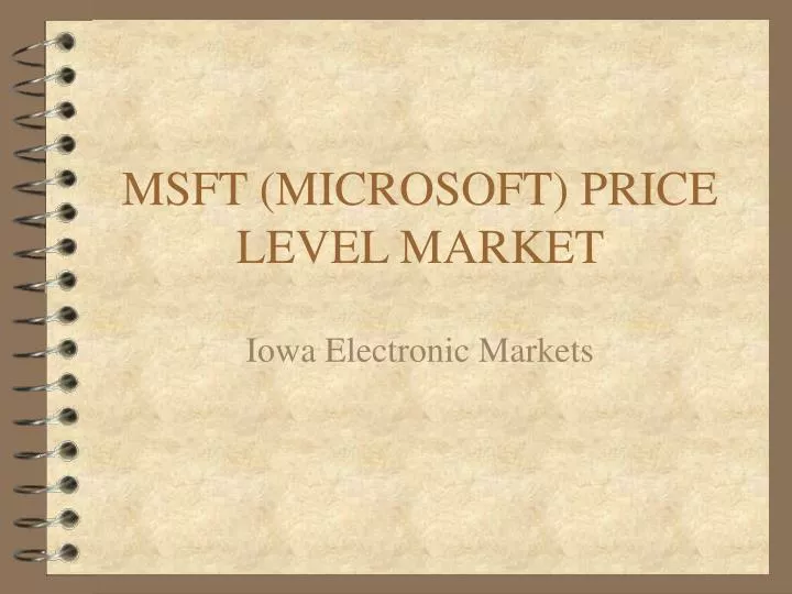 msft microsoft price level market