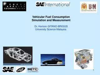 Vehicular Fuel Consumption Simulation and Measurement Dr. Horizon GITANO-BRIGGS