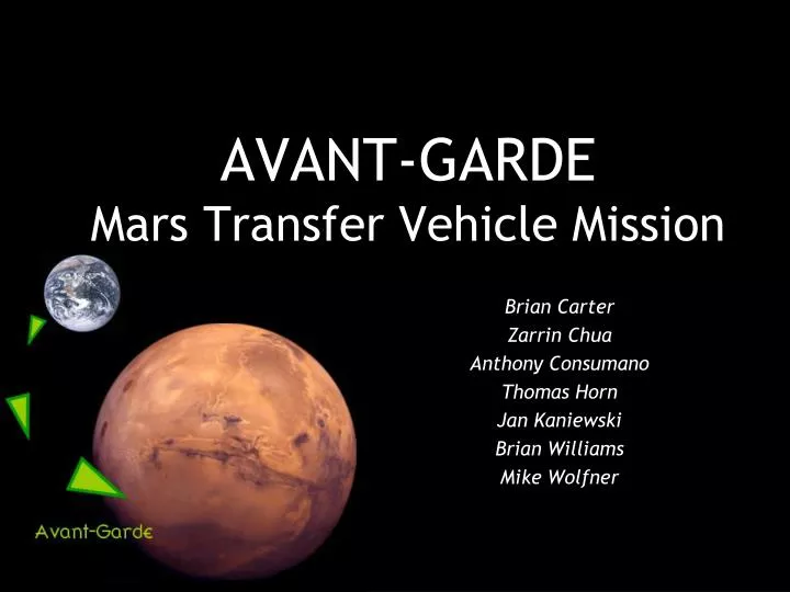 avant garde mars transfer vehicle mission