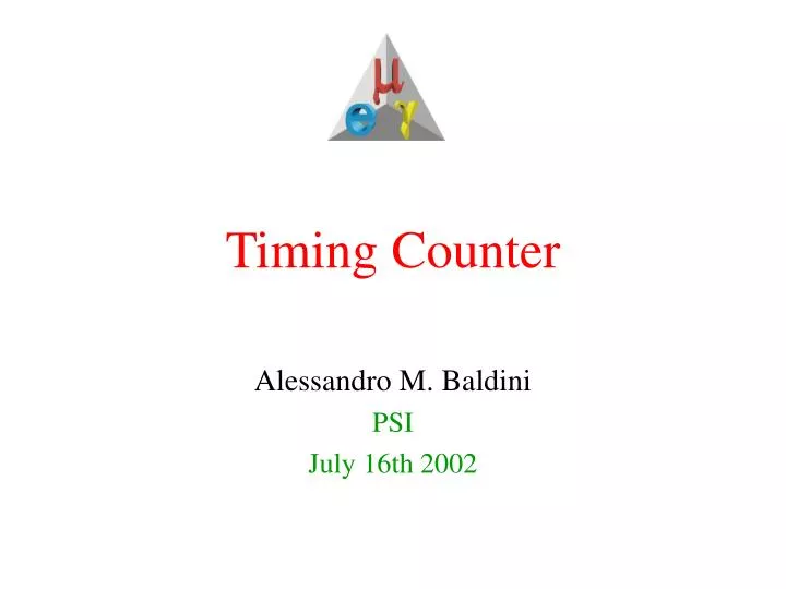 timing counter