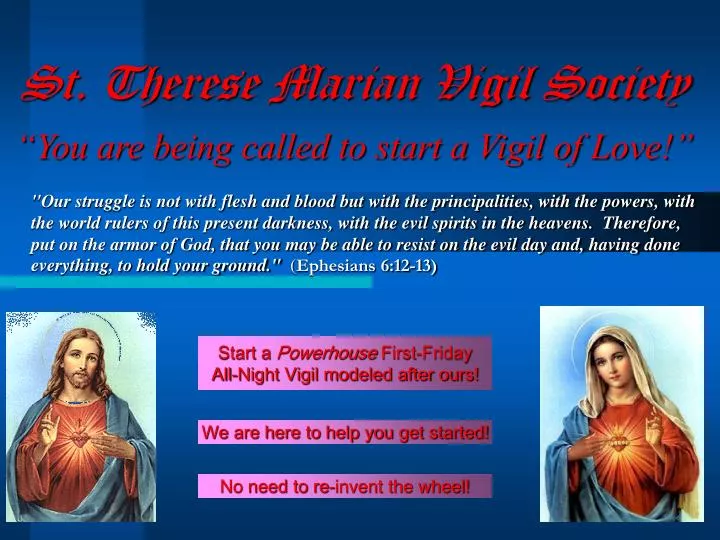 st therese marian vigil society