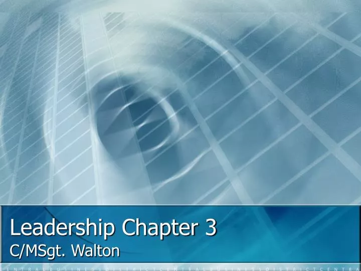 leadership chapter 3