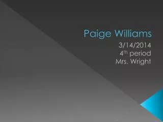 Paige Williams