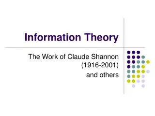 Information Theory