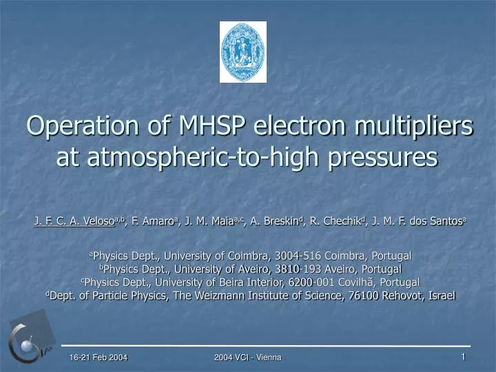 operation of mhsp electron multipliers at atmospheric to high pressures