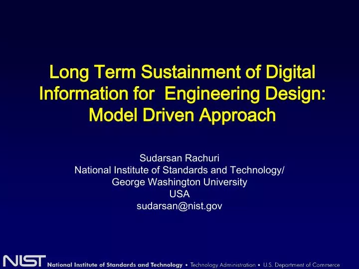 long term sustainment of digital information for engineering design model driven approach