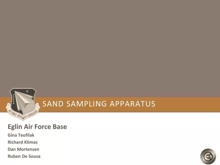 sand sampling apparatus