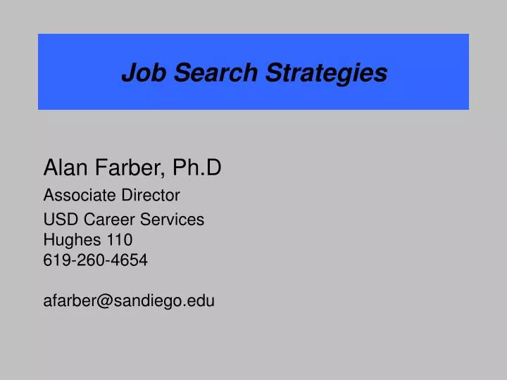 job search strategies