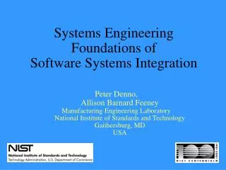 Systems Engineering Foundations of Software Systems Integration