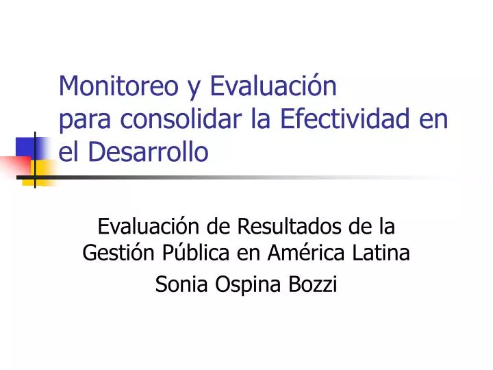 monitoreo y evaluaci n para consolidar la efectividad en el desarrollo