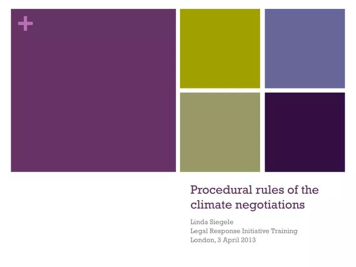 procedural rules of the climate negotiations