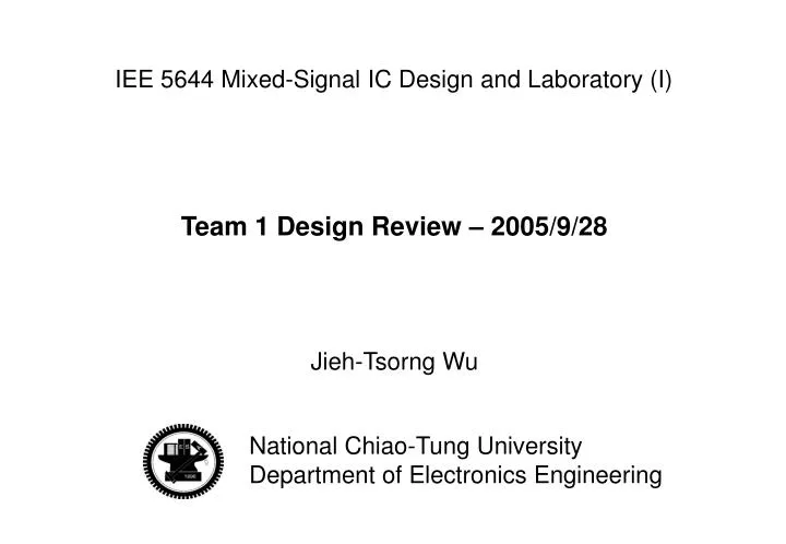 iee 5644 mixed signal ic design and laboratory i