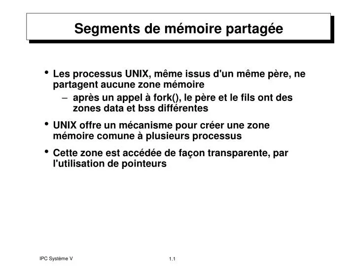 segments de m moire partag e