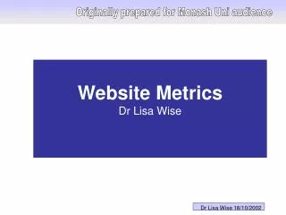 Website Metrics Dr Lisa Wise