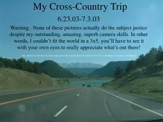 My Cross-Country Trip