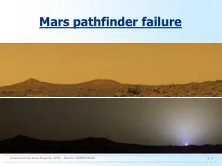 Mars pathfinder failure