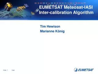 EUMETSAT Meteosat-IASI Inter-calibration Algorithm