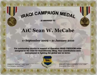 A1C Sean W. McCabe