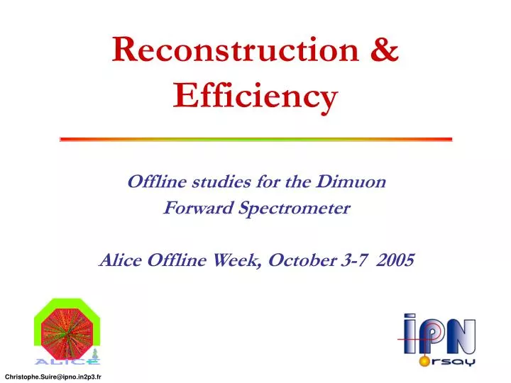 reconstruction efficiency
