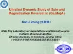 Ultrafast Dynamic Study of Spin and Magnetization Reversal in (Ga,Mn)As - slide 1