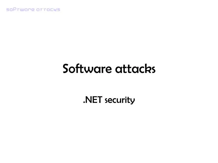 software attacks