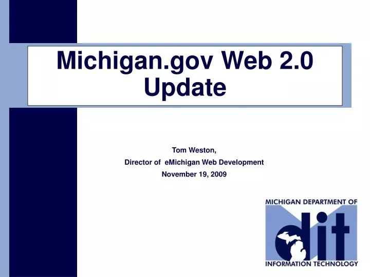 michigan gov web 2 0 update