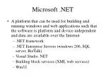 Microsoft .NET - slide 1