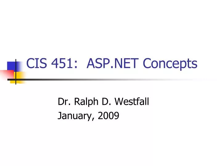 cis 451 asp net concepts