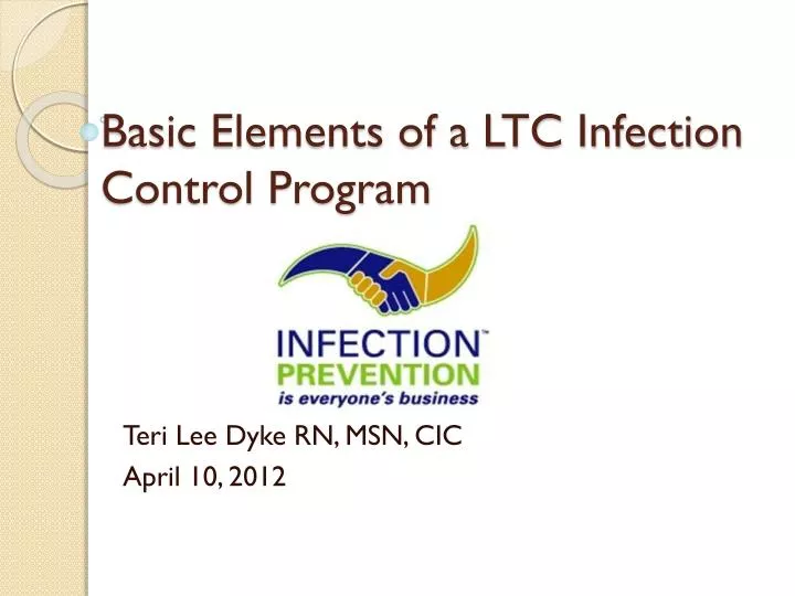 basic elements of a ltc infection control program