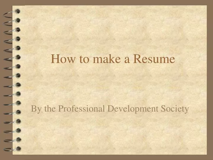 how to make a resume
