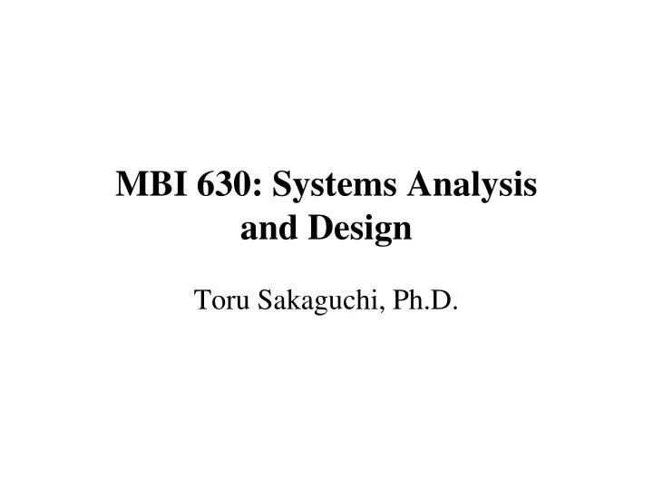 mbi 630 systems analysis and design