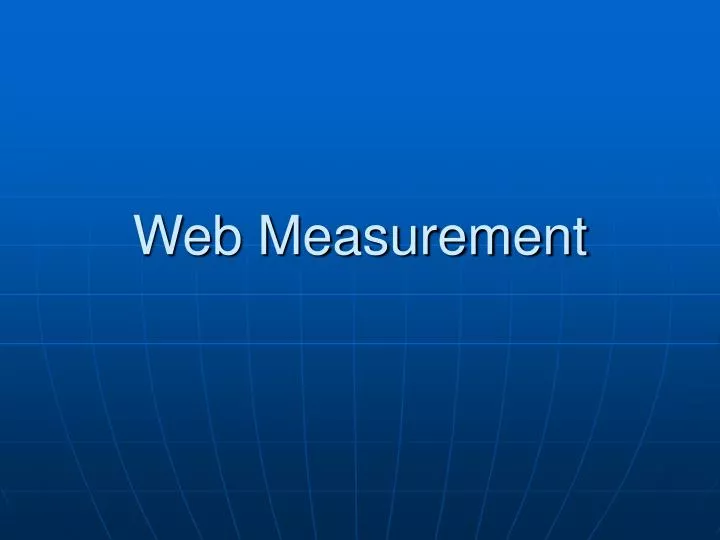 web measurement
