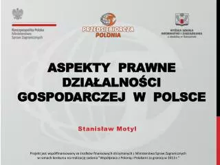 aspekty prawne dzia alno ci gospodarczej w polsce
