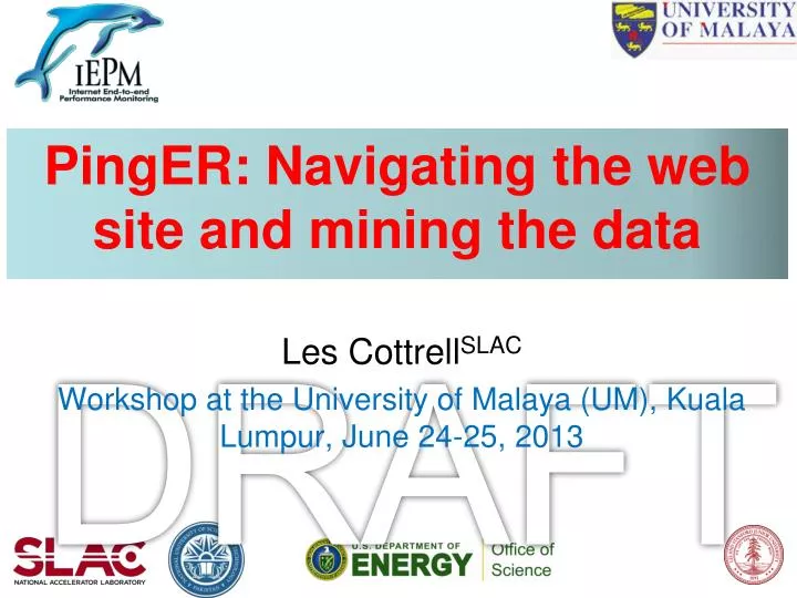 pinger navigating the web site and mining the data