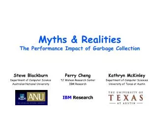 Myths &amp; Realities The Performance Impact of Garbage Collection