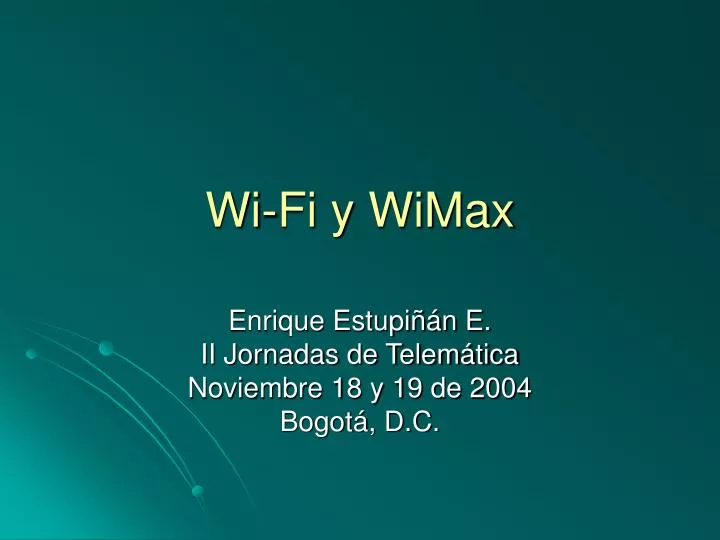 wi fi y wimax