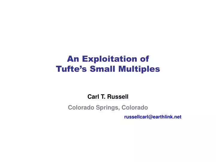 an exploitation of tufte s small multiples