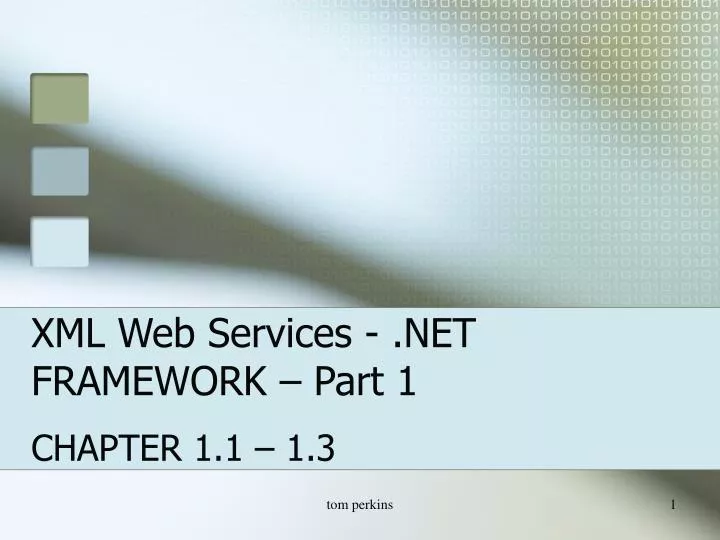 xml web services net framework part 1